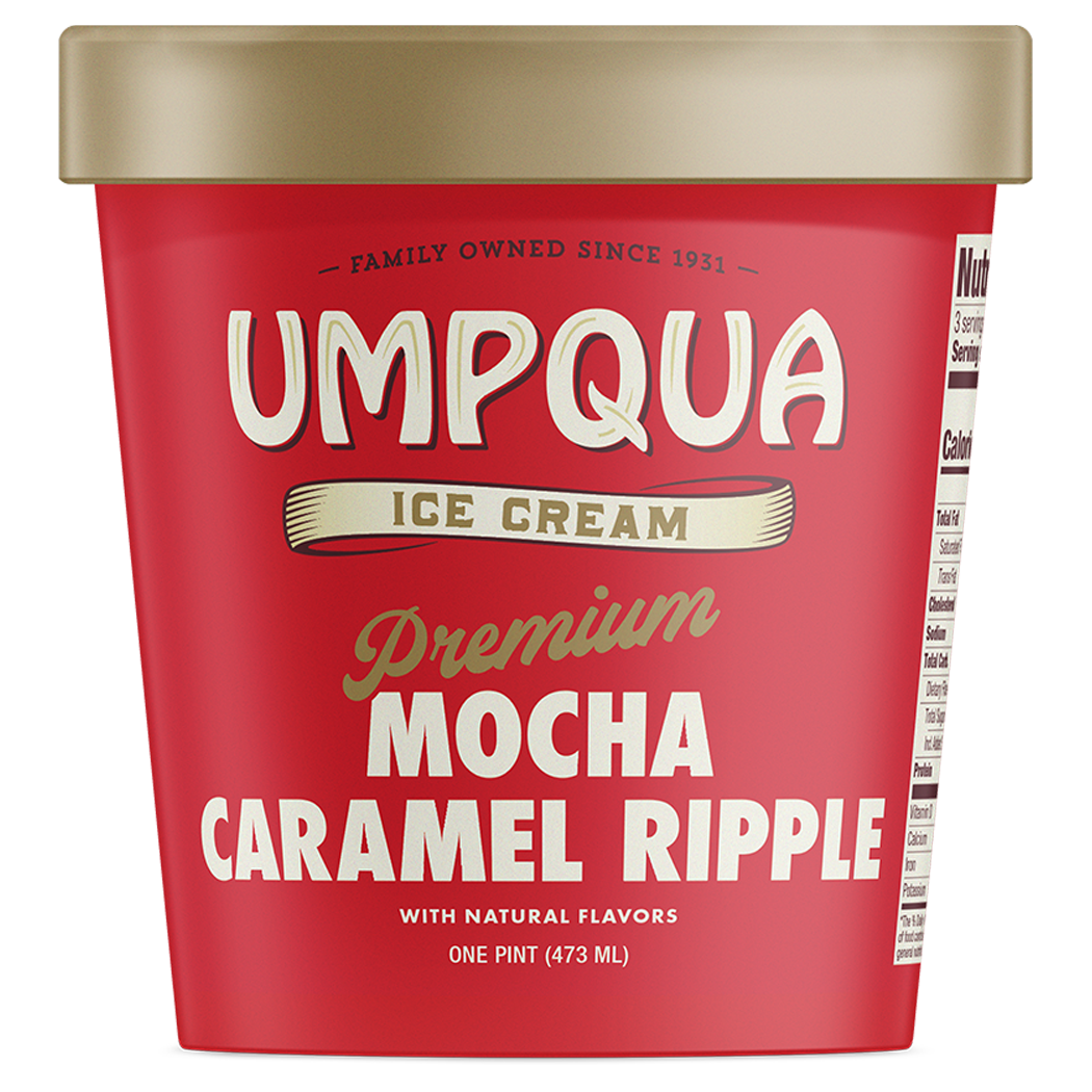 Umpqua Ice Cream - Mocha Caramel Ripple