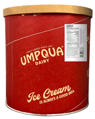 Umpqua Dairy Scoop Shop Ice Cream Espresso Madness - 3 gallon size