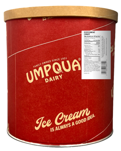 Umpqua Dairy Scoop Shop Ice Cream Peppermint Candy - 3 gallon size