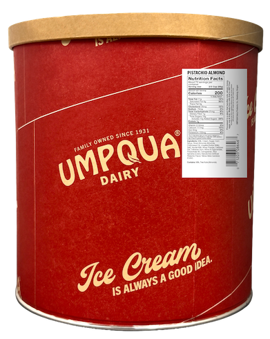 Umpqua Dairy Scoop Shop Ice Cream Pistachio Almond - 3 gallon size