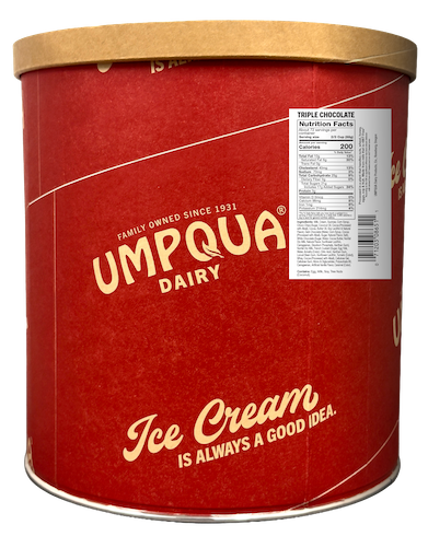 Umpqua Dairy Scoop Shop Ice Cream Triple Chocolate - 3 gallon size